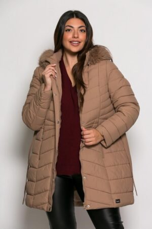 Μπουφάν Με Γούνα Κωδικός: 2-9709-4 Camel