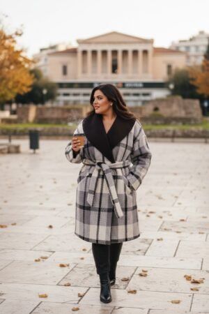 Ζακέτα Πλεκτή Καρό Κωδικός: 3-4007-1