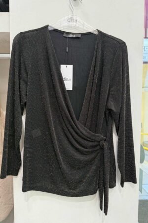 Μπλούζα Lurex Κρουαζέ Κωδικός: 1-2313-1 Ασημί