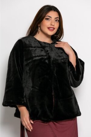 Παλτό Γούνα Κωδικός: 2-4163-1 Μαύρο