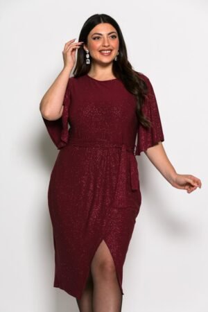 Φόρεμα Grand Glitter Κωδικός: 2-7221-3 Μπορντό