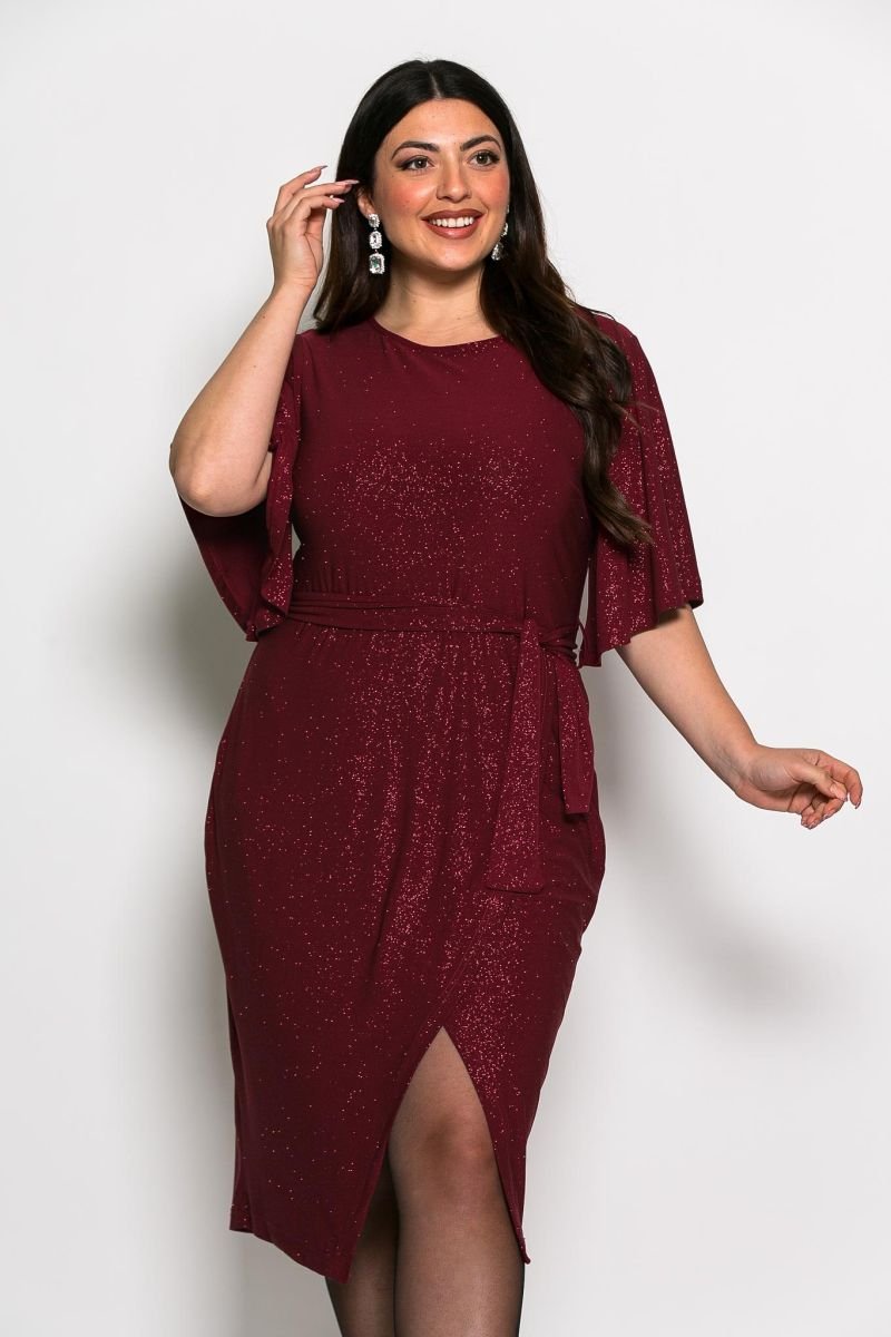 Φόρεμα Grand Glitter Κωδικός: 2-7221-3 Μπορντό