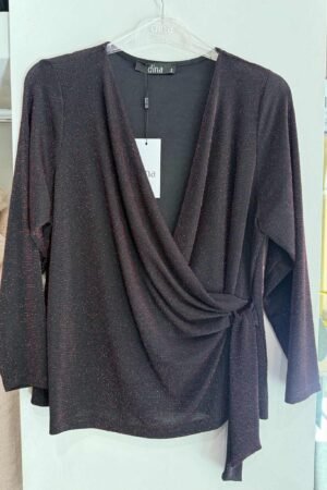 Μπλούζα Lurex Κρουαζέ Κωδικός: 1-2313-2 Κόκκινο