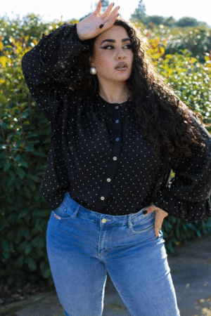 Πουκάμισο Crystal Touch Με Strass Μαύρο