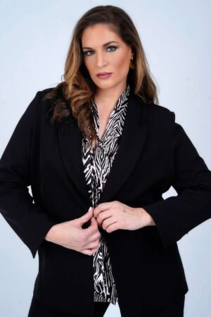 Σακάκι Blazer Αφοδράριστο Μαύρο