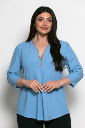 Μπλούζα Restful Ριπ Με Φερμουάρ Σιέλ