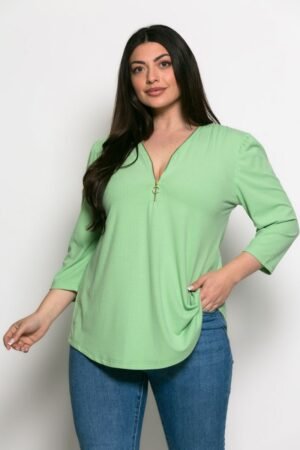 Μπλούζα Restful Ριπ Με Φερμουάρ Μέντα