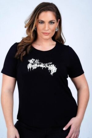 Statement μπλούζα viscose Μαύρο