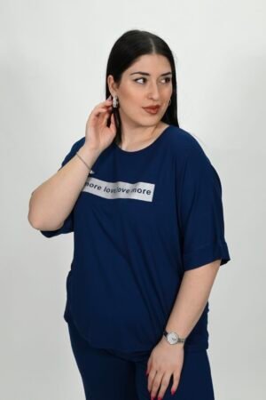 Μπλούζα με στάμπα more love Μπλε