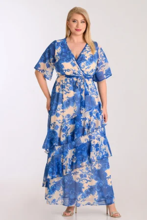 Φόρεμα Κρουαζέ Μουσελίνα Ρουά Εκρού