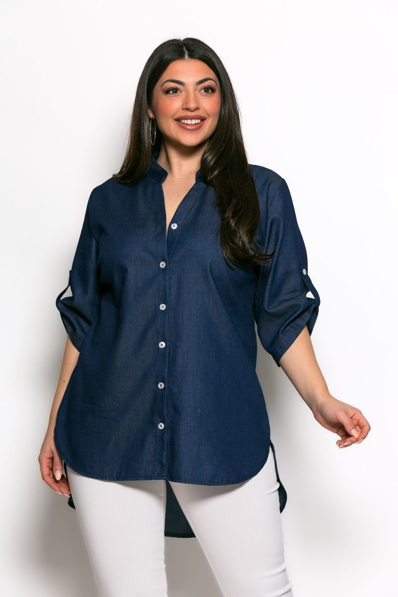 Πουκαμίσα Jean Aggressive Τρουακάρ Μπλε Σκούρο