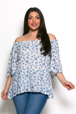 Μπλούζα Thalassa Με Λάστιχο Εκρού Σιέλ