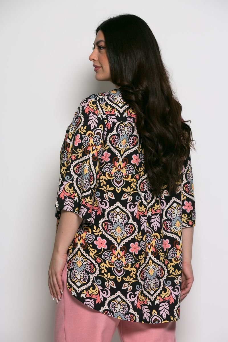 Μπλούζα Celestial Vibe Με Φερμουάρ Μαύρο Ροζ - Image 2