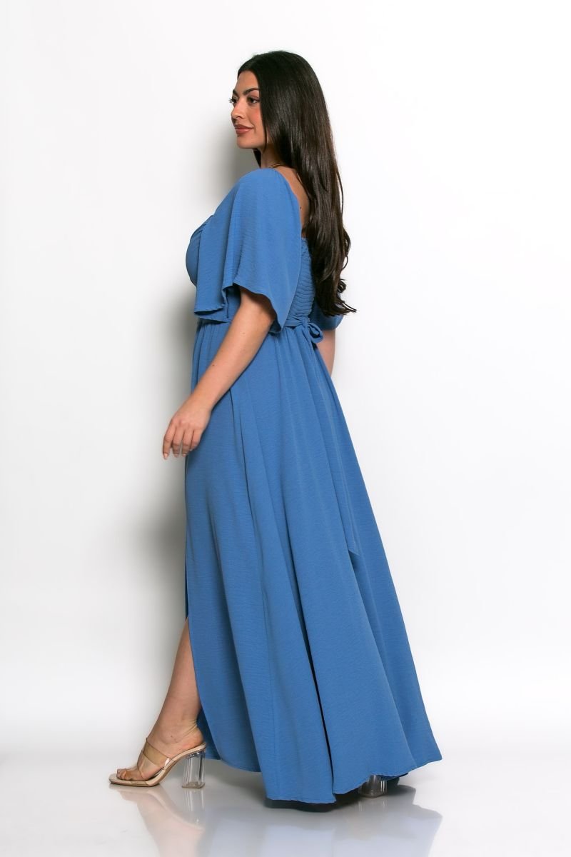 Φόρεμα Mai-Tai Maxi Με Άνοιγμα Στο Πλάι Ιντιγκο - Image 2